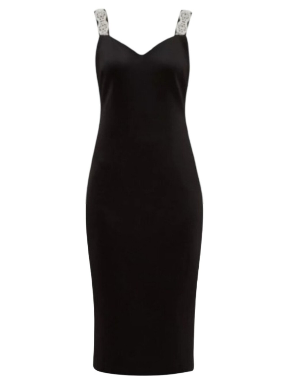 Ted Baker London Mally Black Embellished Midi Dress Size  US 8 Bodycon NWT